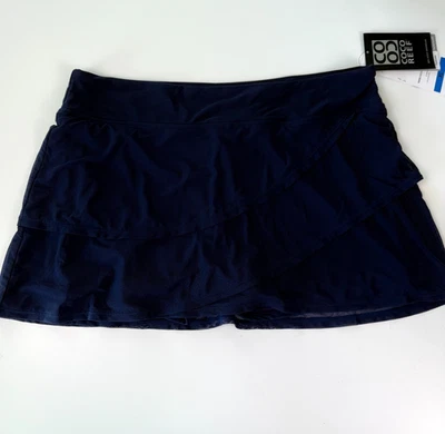 Coco Reef  Illusion Overlay Full Coverage Lined Swim Skirt  Navy Blue  XL  NWT - Image 1 of 4