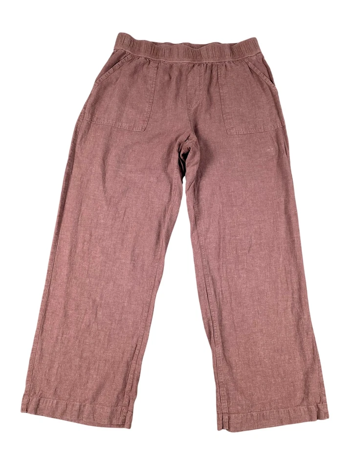 Pantalones de cáñamo Toad & Co Taj para mujer medianos malva pierna ancha cintura elástica Foto 1 de 4