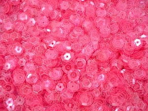 Sequins Cup 8mm Pink Transparent 25g Dance Costume Bead Craft - Picture 1 of 1