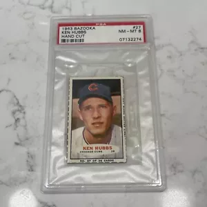 1963 Bazooka Ken Hubbs Hand Cut PSA 8 HIGH GRADE Low Pop! TOP! - Bild 1 von 2