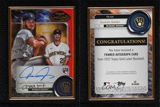 2022 Topps Gold Label Framed Auto Red /25 Aaron Ashby #FA-AA Rookie Auto RC