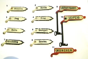 AB912: Señales de destino de tren Marklin vintage o similares listado múltiple - Imagen 1 de 4