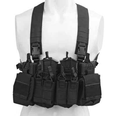 WoSporT Tactical Chest Rig Tool Vest Tactical Vest w/ Mag Pouch Military Gear MC - Image 1 of 4