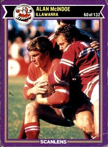 1987 ILLAWARRA STEELERS SCANLENS RUGBY LEAGUE CARD #60 ALAN MCINDOE - Picture 1 of 2