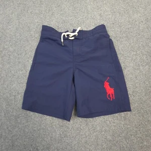 Ralph Lauren Board Shorts Kids 6 Blue Drawstring Beach Swim Quick Dry Size 6 - Picture 1 of 8