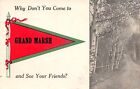 "Come See Your Friends" in Grand Marsh Wisconsin~Gravel Road~1913 Pennant PC