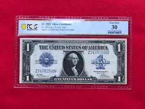 FR-239 "KEY" 1923 Series $1 One Dollar Silver Certificate *PCGS 30 Very Fine* - Picture 1 of 2