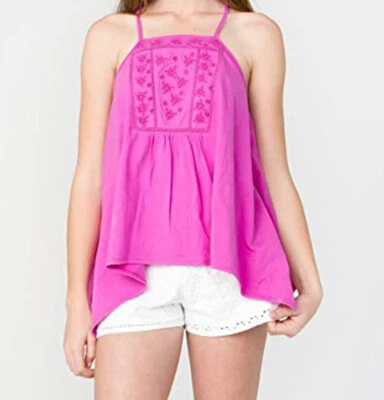 Camiseta sin mangas Element Junior de gran tamaño bordada con espalda cruzada, púrpura rico, S Foto 1 de 2