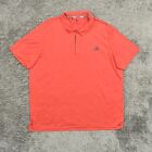 Adidas Men's Adult Size 2XL Polo Golf Climalite Red Polyester Short Sleeve