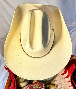 NUEVO Sombrero Autoconformable Resistol George Strait 6-7/8~8X Genuino Shantung Panamá - Imagen 1 de 14