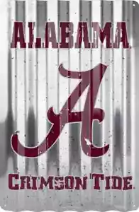 Alabama Crimson Tide 12x18 Metal Corrugated Sign Man Cave FAST USA SHIPPING - Picture 1 of 1