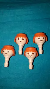 Playmobil ACW Western City life 4 x Kopf Sommersprossen Haare Set top - Picture 1 of 1