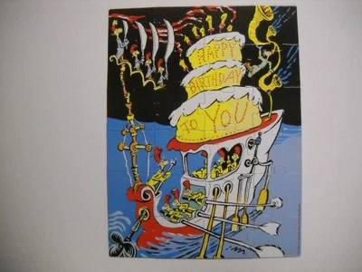Dr. Seuss Happy Birthday To You 11"x15" 24 Piece Puzzle 2006 Rare - Image 1 of 4
