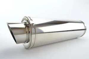 Escape redondo de acero inoxidable pulido GSXR750 K6-K7 06-07 SP Engineering Moto GP XLS - Imagen 1 de 4