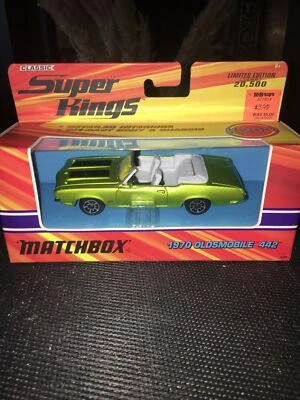 Matchbox Super Kings K204 Oldsmobile 442 green mint boxed model - Image 1 of 4
