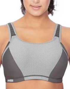 NEW Glamorise 9167 Elite Performance Adjustable Sports Bra US 40G UK 40F Grey - Picture 1 of 5