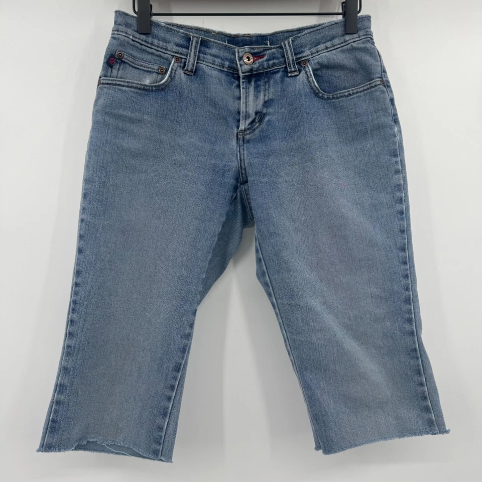 Pantalones Cortos de Jean Z Cavaricci Mujer 3 Azul Vintage Años 90 Bermudas Denim Tiro Bajo Elastizados Foto 1 de 4