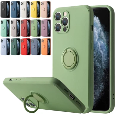 Case For iPhone 16 15 Plus 14 13 Pro Max Magnetic Ring Holder Phone Slim Cover - Image 1 of 4