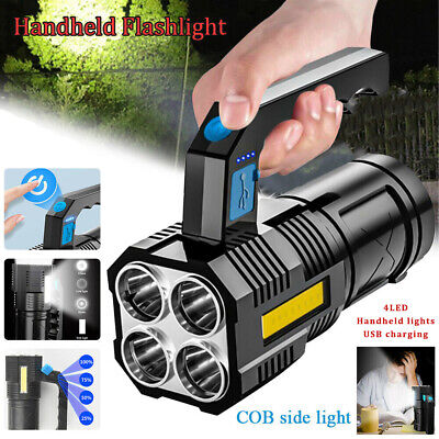 Most Powerful 1200000LM LED 4 Modes Military USB Rechargeable Flashlight Torch • 9.79$