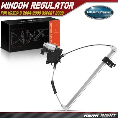 Power Window Regulator with Motor 2Pins for Mazda 3 2004-2009 748-053 Rear Right - Image 1 of 4