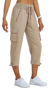 Womens Capris with Pockets Loose Fit Casual Capri Pants Lightweight Ladies Ca... - Picture 1 of 7