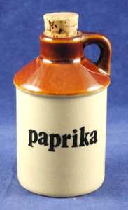 Collectable Ceramic STORAGE Display JUG  with CORK STOPPER & PAPRIKA Livery VGC - Picture 1 of 10