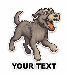 Set of 2 Irish Wolfhound Decal Stickers with Free Custom Text - Bild 1 von 5