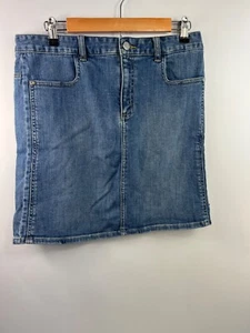Nautica Skirt Women's Size 6 Blue Jean Pencil Knee Length 4 Pockets - Picture 1 of 11