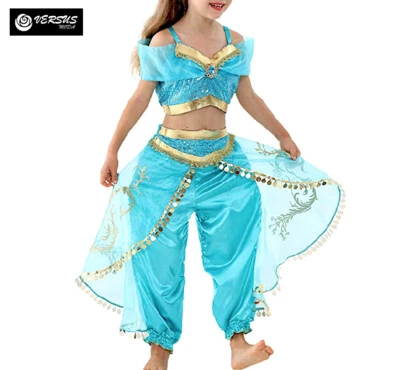 Similaire Jasmine Robe Carnaval Bleu Fille Cosplay Costume JASMIN02 - Photo 1/4