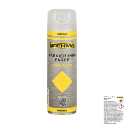 BREHMA Markierungsspray Forstspray Markierungsfarbe leuchtgelb 500ml