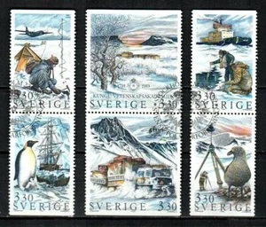 SWEDEN Scott's 1749-54 ( 6v ) Swedish Polar Research F/VF Used ( 1989 )  - Picture 1 of 1
