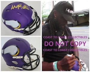 Alexander Mattison signed Minnesota Vikings mini football helmet proof COA auto. - Picture 1 of 5