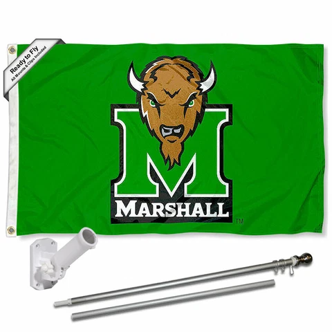 Marshall Thundering Herd Flag Pole and Bracket Gift Set Package Cover