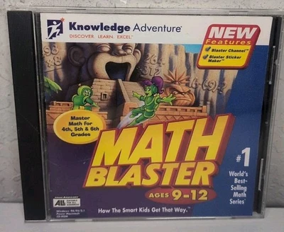 Math Blaster Ages 9-12 by Knowledge Adventure CD for Windows and Power Mac B224 - Image 1 of 2