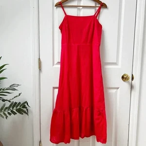 Gap Sleeveless Fit & Flare Midi Dress in Rose Blush Sz 6 - Picture 1 of 7