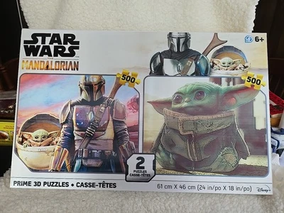 New Star Wars The Mandalorian 3D Jigsaw Puzzles - Set Of 2 - 500 Pieces Each - Image 1 of 4