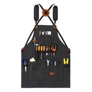 Aprons for Men, Heavy Duty Canvas Tool Apron, With multi Tool Pockets, Adjust... - Picture 1 of 9