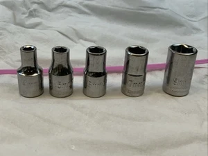 Craftsman 5pc 1/4 Drive 6pt Metric Sockets, 4-7mm, 9mm, S-AD Series, China - Picture 1 of 5