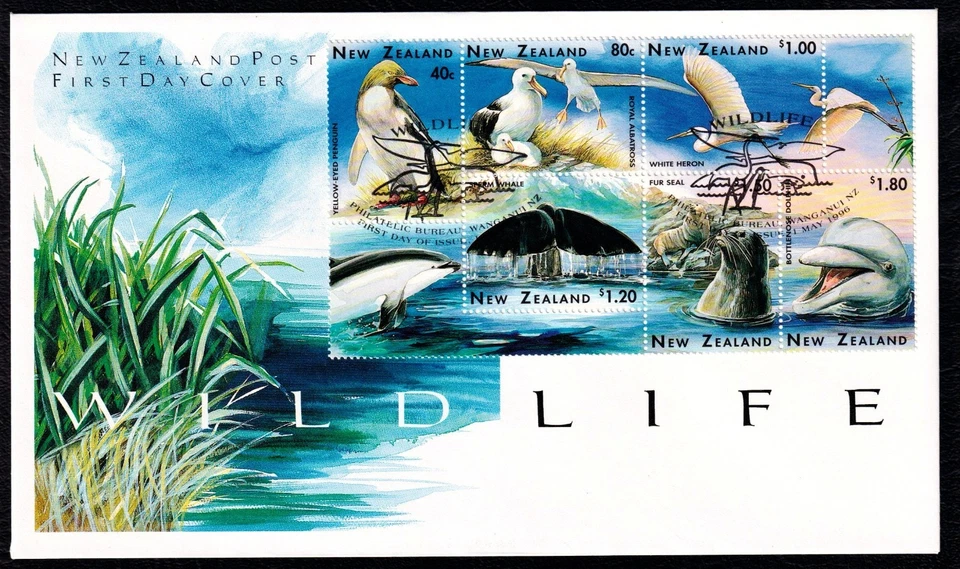 New Zealand 1996 Wildlife First Day Cover FDC SC 1366-1371 - Image 1 of 1