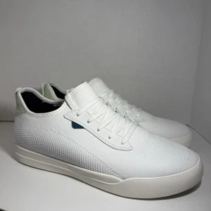 New Vessi Adult Weekend Sneakers - White/Lotus Green - Men’s US Size 10M - Picture 1 of 11