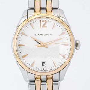 30 mm ø - Hamilton Jazzmaster Lady Quartz Damenuhr Stahl/Gold Datum H422210 - Bild 1 von 8