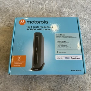 MOTOROLA MG7550-30 AC1900 WIFI ROUTER 16X4 CABLE MODEM PLUS ROUTER - Picture 1 of 8