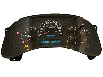 速度表仪器集群 03 04 05 Sierra Silverado 139,443 英里 REBUILT — 第 1/3 张图片