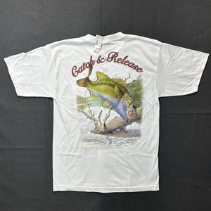 Vintage Katie Dids! Originals Fishing Nature T Shirt Big Mouth Bass Size XL NWT - Picture 1 of 7