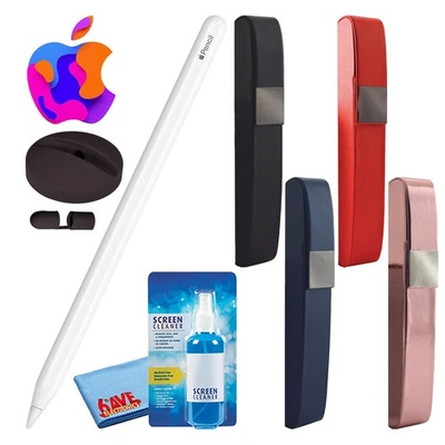 Apple карандаш (2-го поколения) комплект с жесткий чехол для переноски + силиконовый стойка (черный) - Изображение 1 из 4