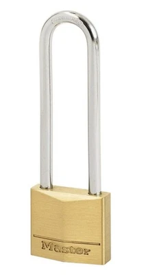 Cadenas laiton massif 50mm anse longue 64mm Qualité MASTER LOCK - Photo 1/4