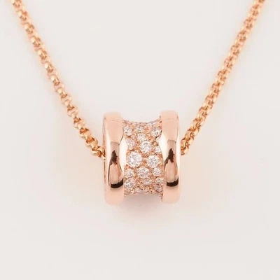 Collar Bvlgari B.Zero1 Mini Diamante Pavé Oro Rosa Foto 1 de 4