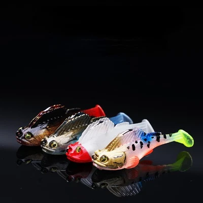 4er Pack Soft Angelköder Dark Sleeper Swimbaits Angeln Zander Barsch - Bild 1 von 4