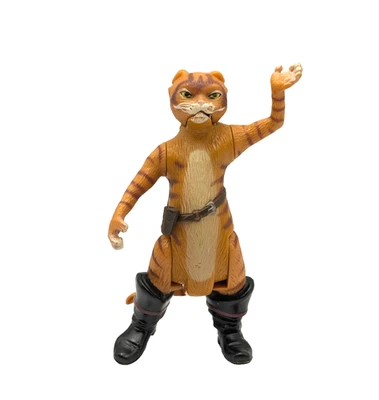 Shrek 2 - Puss In Boots - Firing Hairball Action Figure Toy 4" 2004 Hasbro  - Image 1 of 3