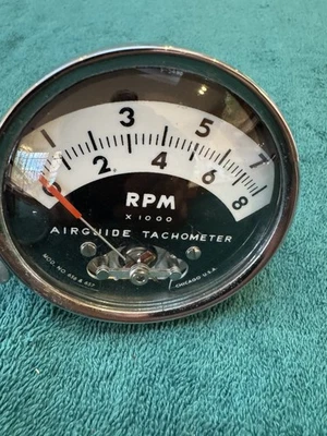 Vintage Airguide  Tach Tachometer RPM 8000 Model 656 657 NICE !!! - Image 1 of 4